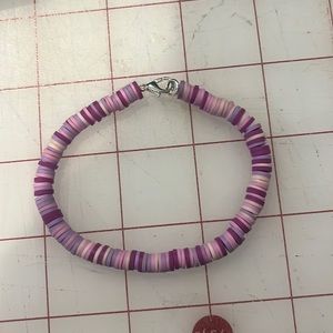shades of purple clay bracelet